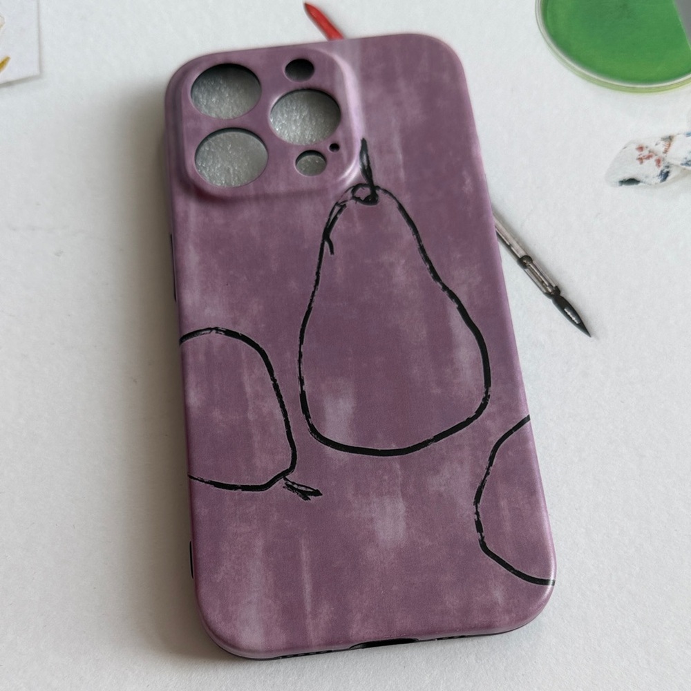 iPhone 15pro Purple Case Pear Design